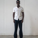 Donce de la Sense Cotton-Silk Pique Short-Sleeved Button-Up, crafted from a luxurious cotton-silk blend for ultimate comfort and style.