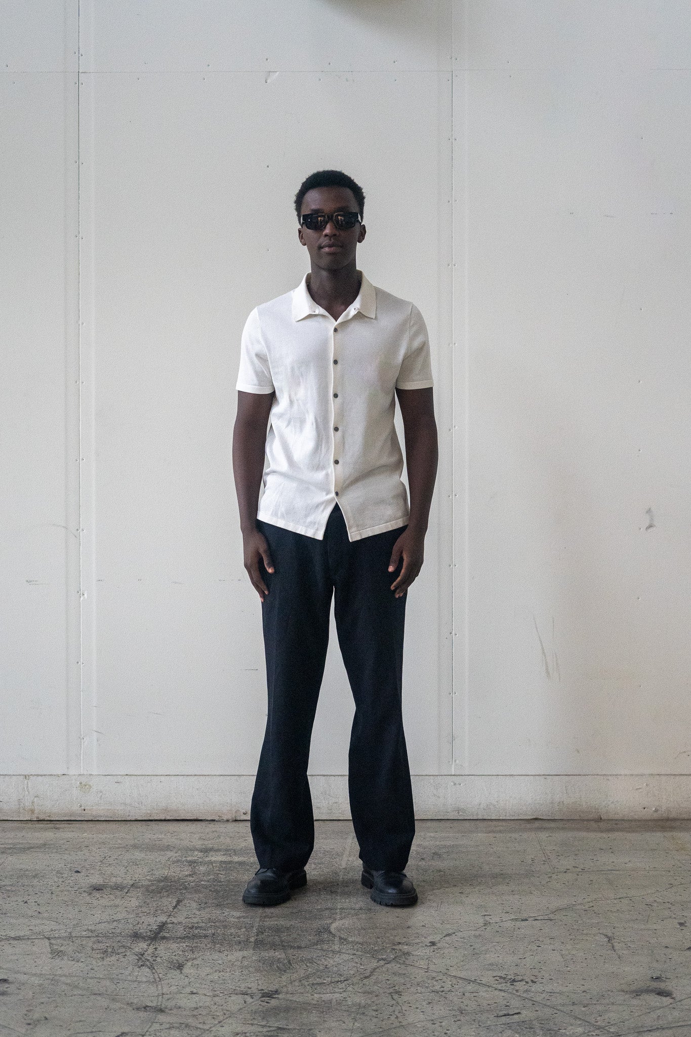 Donce de la Sense Cotton-Silk Pique Short-Sleeved Button-Up, crafted from a luxurious cotton-silk blend for ultimate comfort and style.