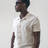 Elegant Donce de la Sense Cotton-Silk Button-Up Shirt, made from 90% cotton and 10% silk, offering a refined look and feel.