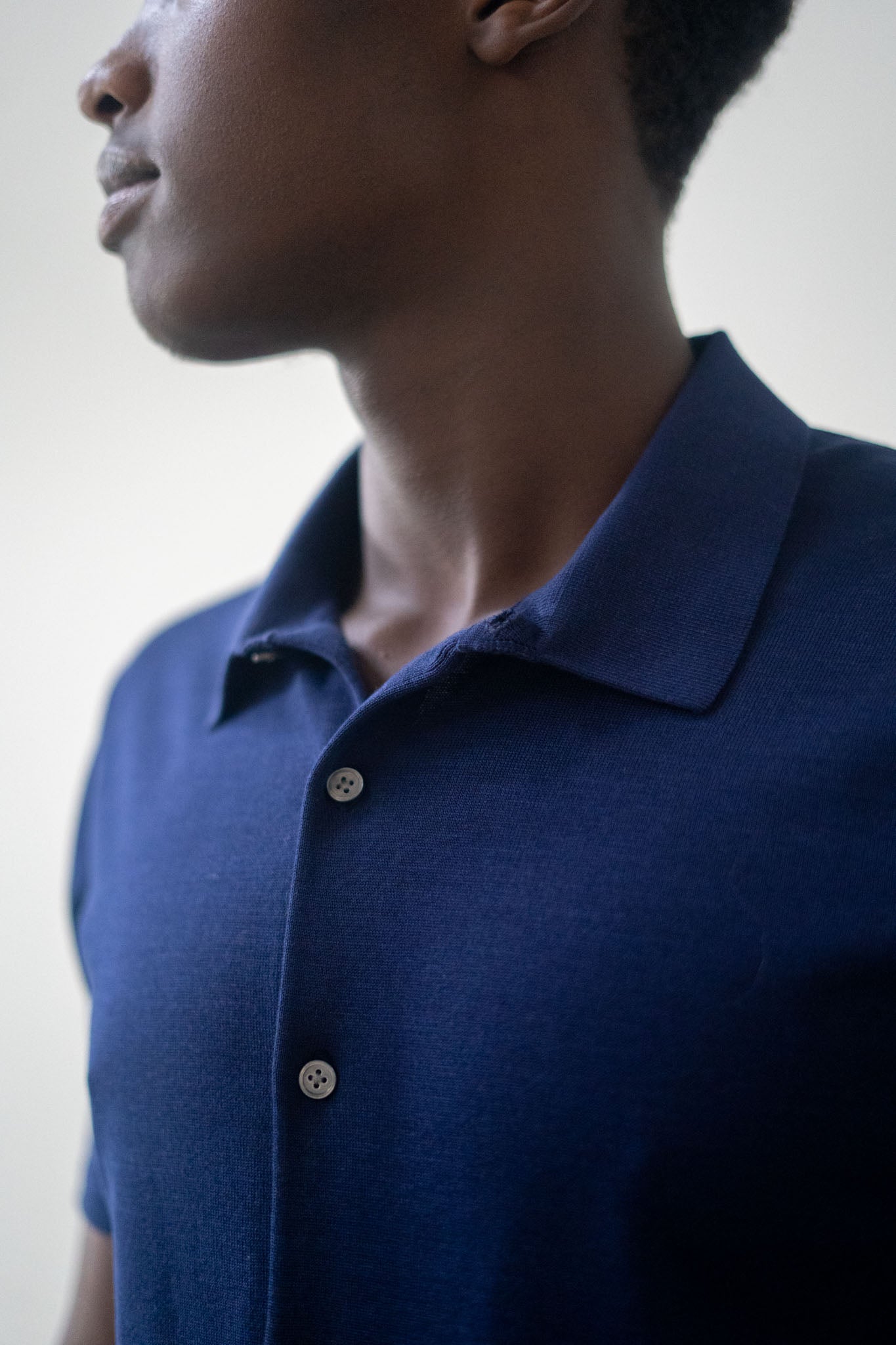 Elegant Donce de la Sense Cotton-Silk Pique Button-Up with a finely woven texture, ideal for business casual or evening gatherings.
